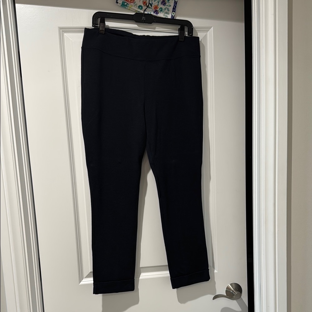 Kit and Ace Navy Blue Technical Cashmere Cuffed Pants Size 12. NWOT